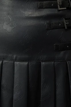 Flamin Embossed Pu Skirt