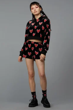 Flamin Hearts Velour Short