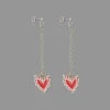 Flaming Heart Drop Earrings
