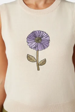 Fresh Blooms Emb Vest