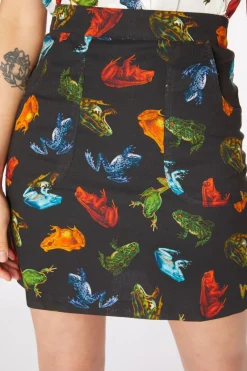 Frog Cotton Mini Skirt