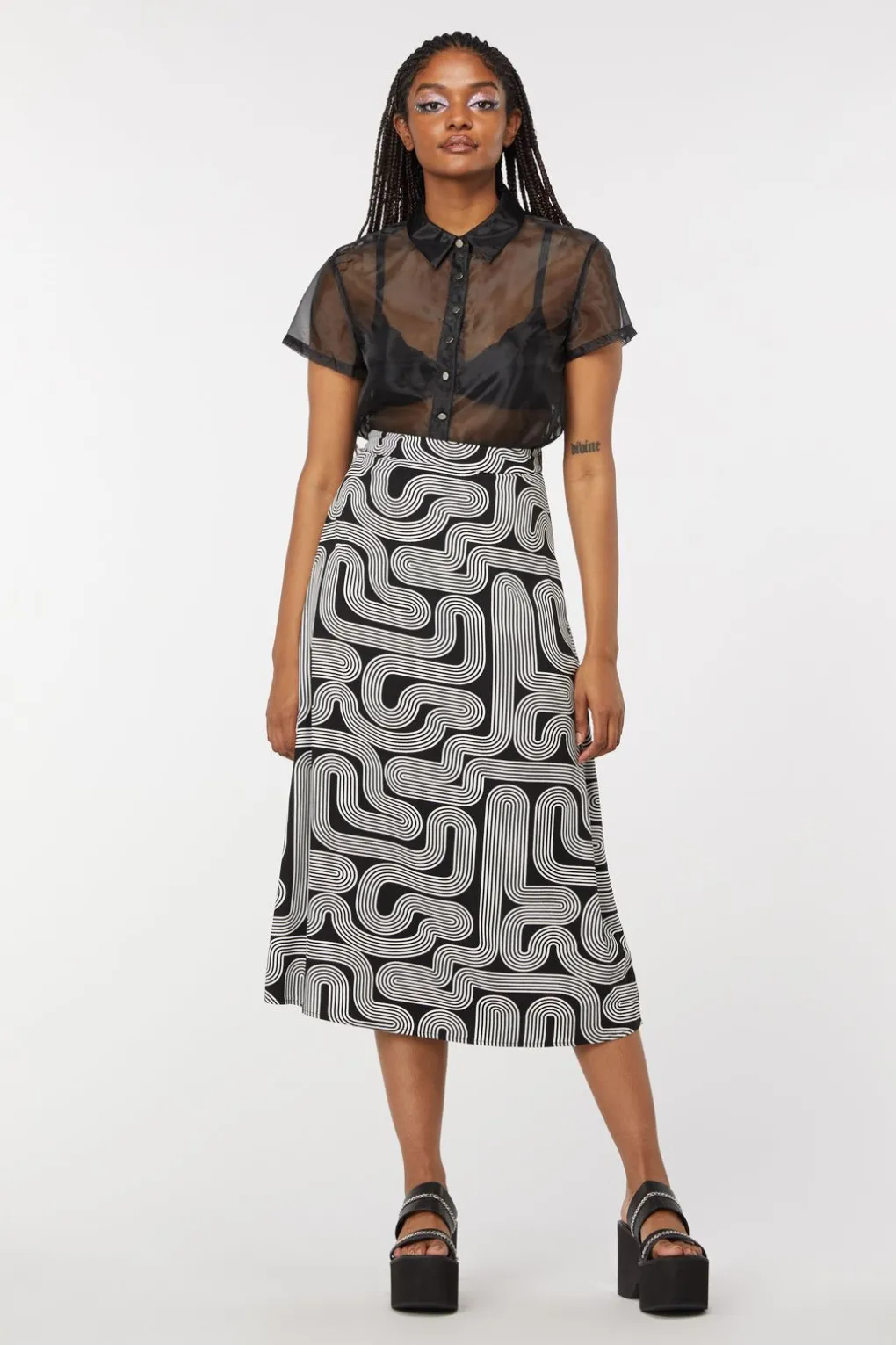 Geo Midi Skirt