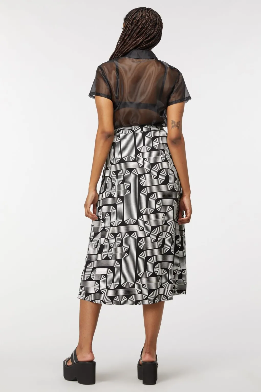 Geo Midi Skirt