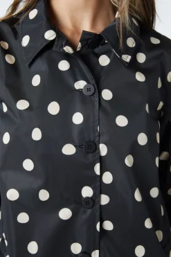 Georgie Spot Collared Raincoat