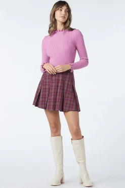 Ginger Check Pleated Skirt