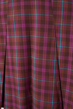 Ginger Check Pleated Skirt