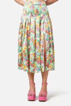 Glade Satin Midi Skirt