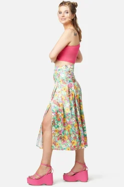 Glade Satin Midi Skirt