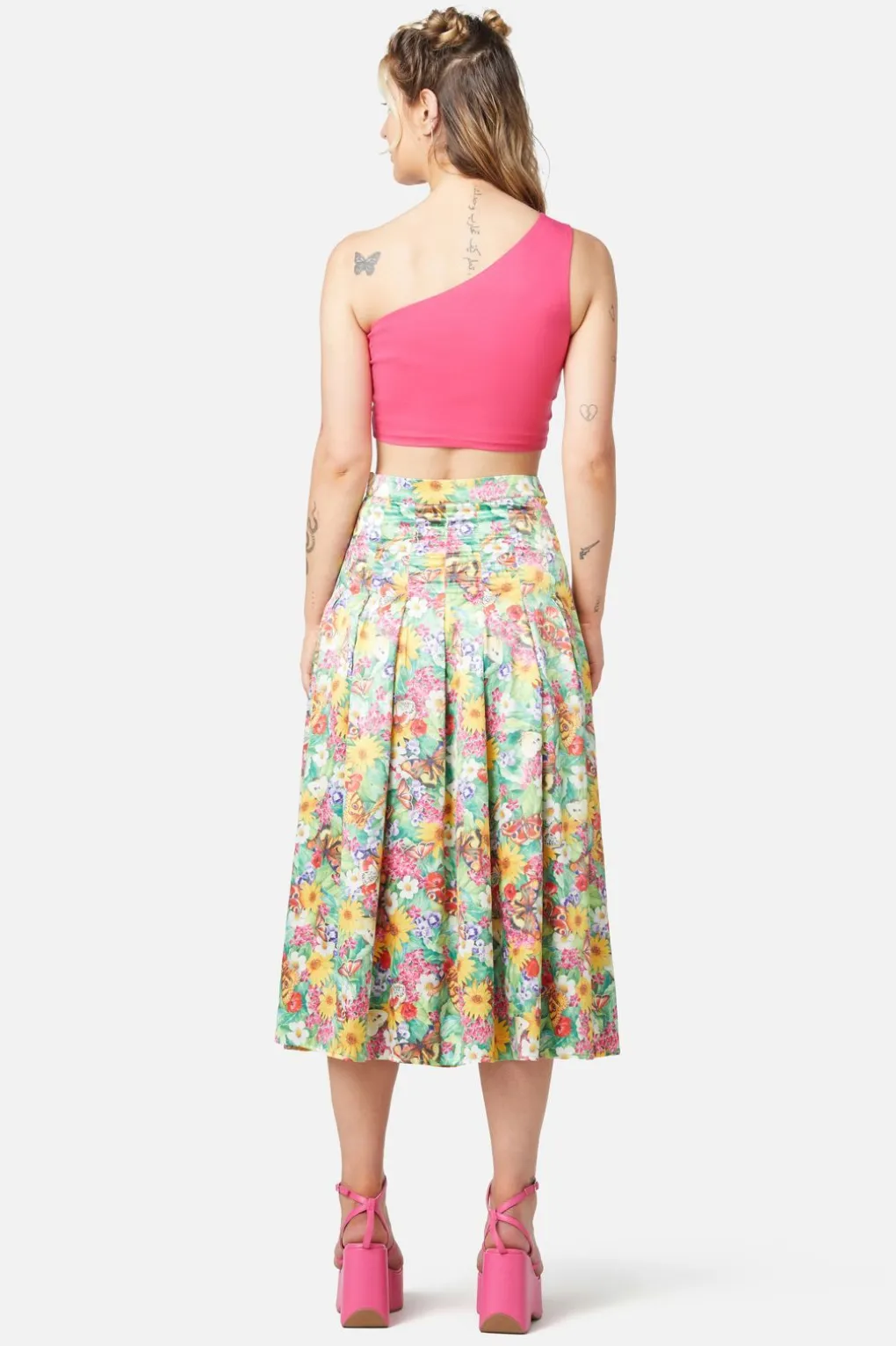 Glade Satin Midi Skirt