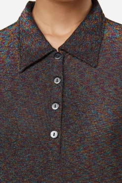 Glitter Mesh Midi Dress