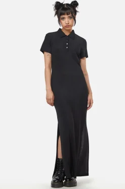 Glitter Mesh Midi Dress