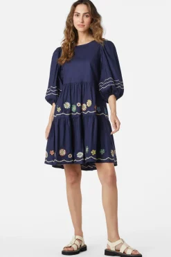 Golden Blooms Embroidered Dress