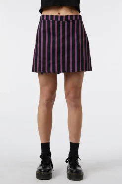 Goth Stripe Drill Skort