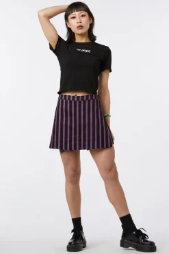 Goth Stripe Drill Skort