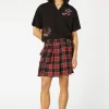 Goth Tartan Clip Skort