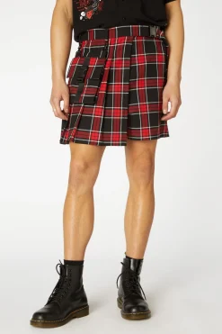 Goth Tartan Clip Skort