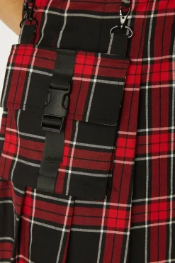 Goth Tartan Clip Skort