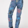 Graffiti Denim Slim Jean