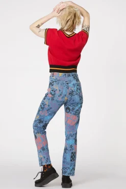 Graffiti Denim Slim Jean