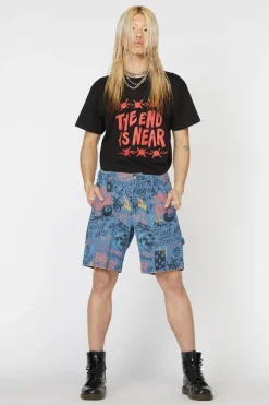 Graffiti Denim Unisex Short