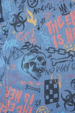 Graffiti Denim Unisex Short