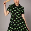 Green Ghost Collar Dress