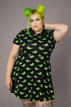 Green Ghost Collar Dress