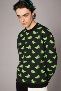 Green Ghost Goth Sweater