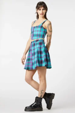 Grinning Tartan Pleated Skirt