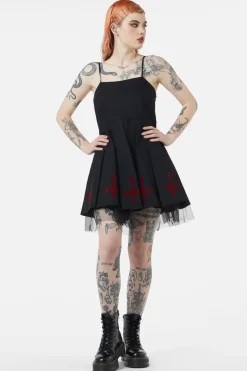 Hail Lilith Flocked Hem Bustier Dress