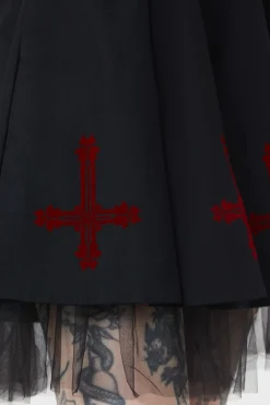 Hail Lilith Flocked Hem Bustier Dress