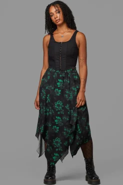 Haunted Bloom Floral Skirt