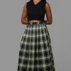 Haunted Bloom Tartan Skirt