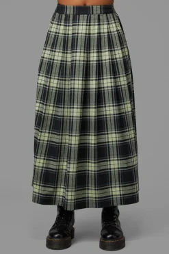 Haunted Bloom Tartan Skirt