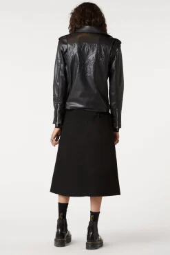 Heart Embossed Pu Jacket