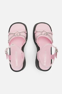 Heart Trim Platform Sandal