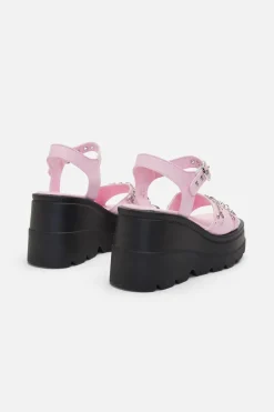 Heart Trim Platform Sandal