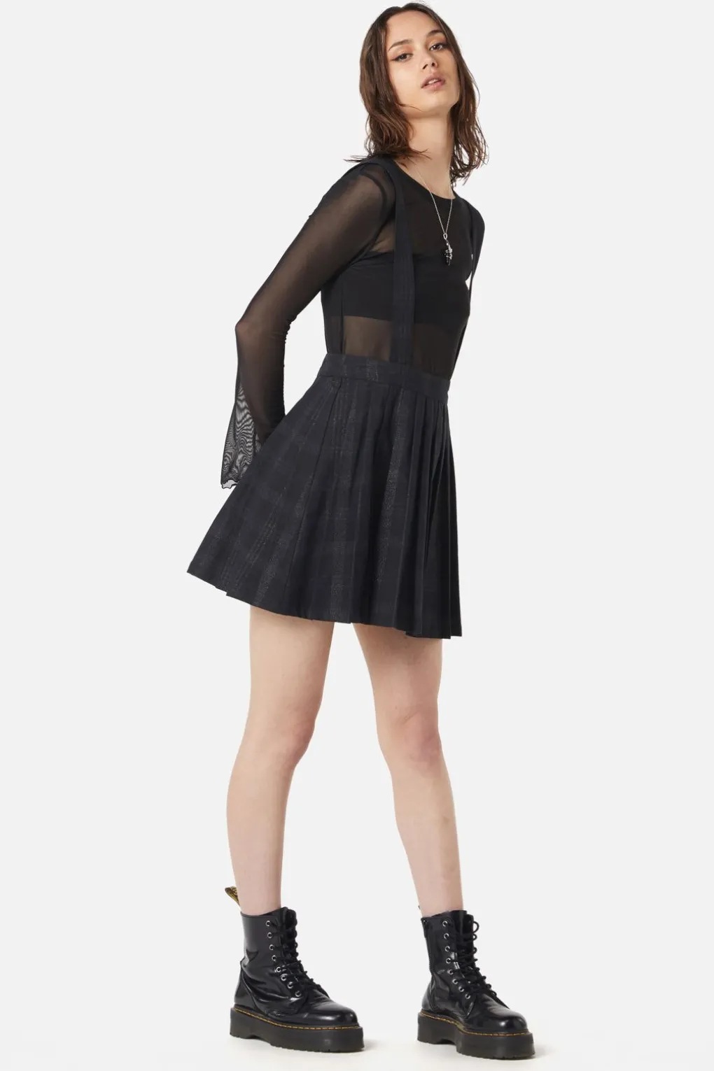 High Society Pleated Tartan Skirt