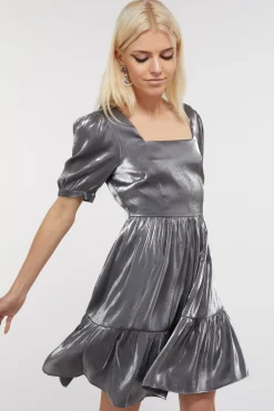 Holographic Ruffle Dress