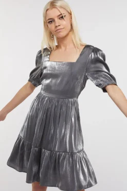 Holographic Ruffle Dress