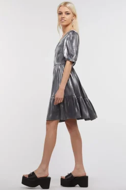 Holographic Ruffle Dress