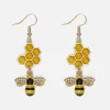 Honeycomb Bee Earrings