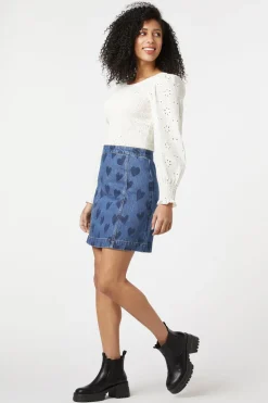 Indigo Hearts Skirt