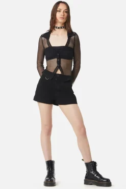 Industrial Hybrid Mesh Blouse