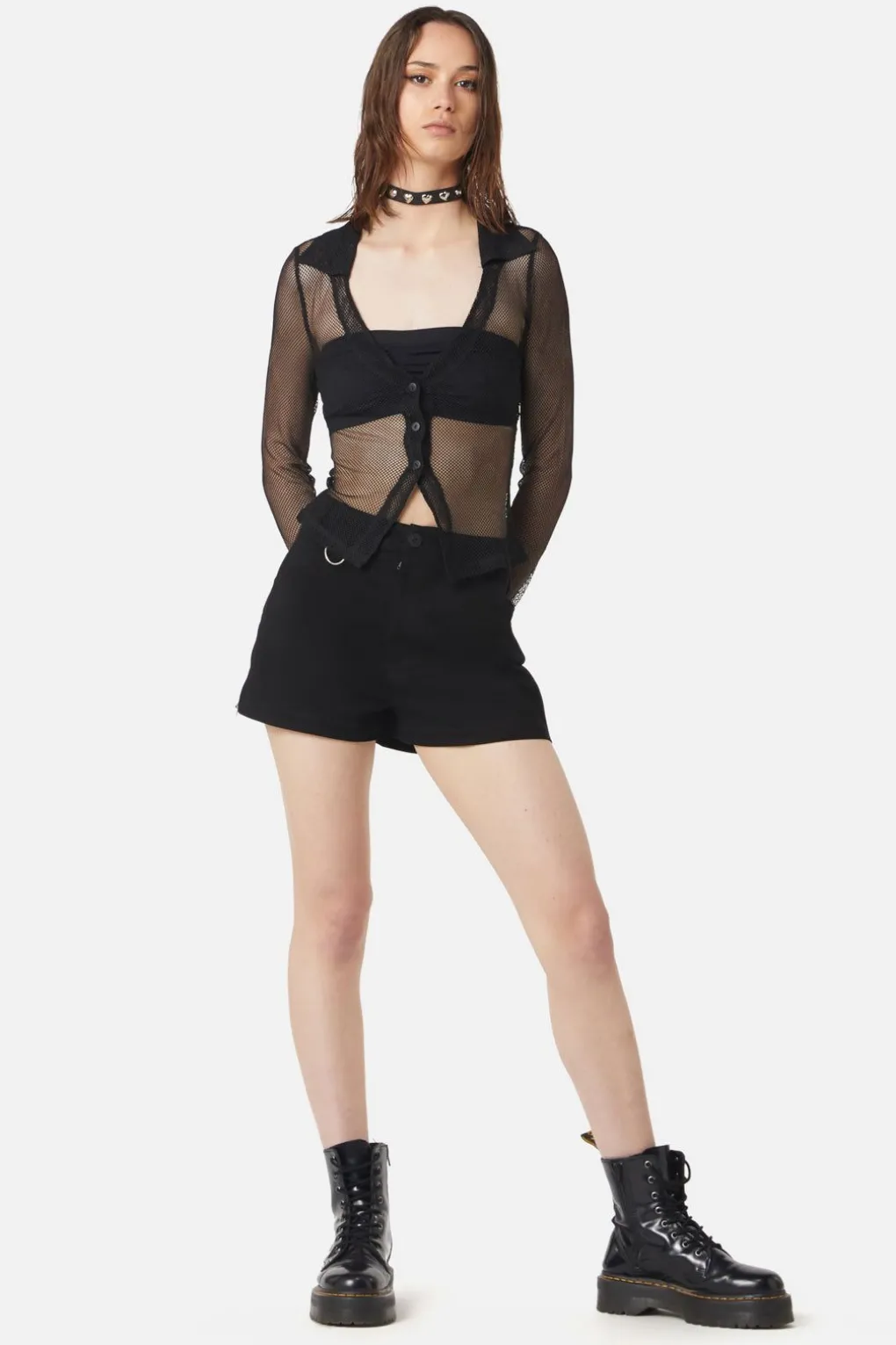 Industrial Hybrid Mesh Blouse