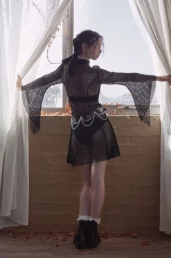 Industrial Hybrid Mesh Dress