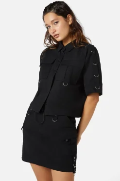 Jagger O-Ring Crop Blouse