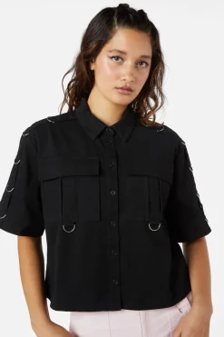 Jagger O-Ring Crop Blouse