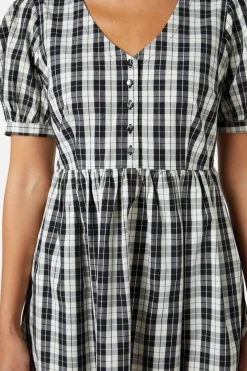 Juno Check Smock Dress