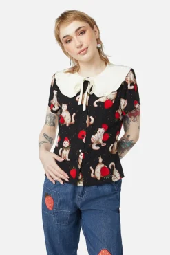 Kitty Kisses Collar Blouse